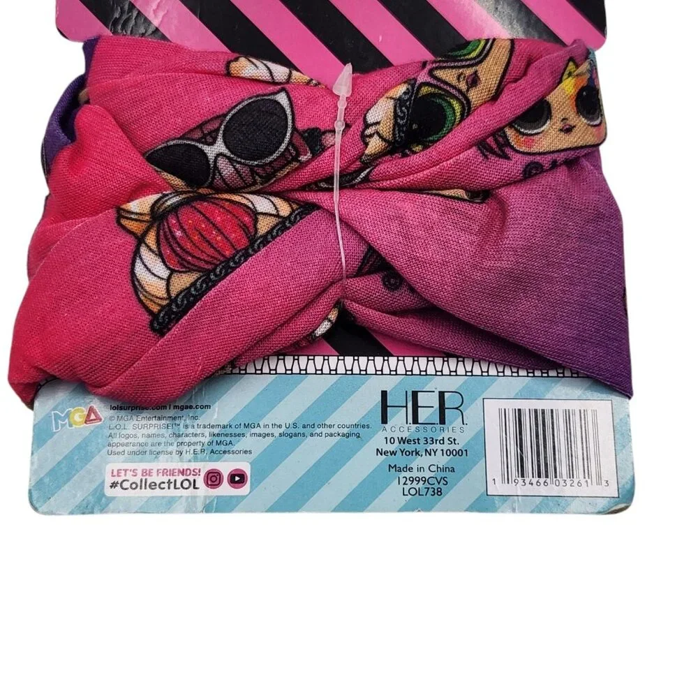 LOL Surprise! Protective Headband or Face Cover Purple Washable Reusable Ages 3+